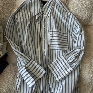 Banana Republic Blue Striped Button Down Shirt